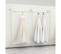 Coat Rack, Wall Mounted Metal Clothing Display Rack, Modern Industrial Design for Home and Retail Use