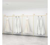 Coat Rack, Wall Mounted Metal Clothing Display Rack, Modern Industrial Design for Home and Retail Use