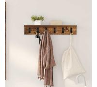vidaXL Wall-Mounted Coat Rack Smoked Oak 60 x 10.5 x 10.5 cm