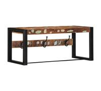 Coat Rack Wall-Mounted Solid Mango Wood Multicolour 80x35x35 cm with 3 Hooks etc