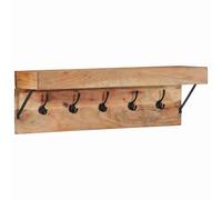 Coat Rack With Shelf Brown 73 X 19 X 23 Cm