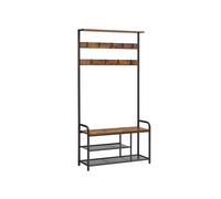 Coat Rack with Shoe Bench