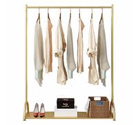 Coat Racks Clothing Rack with Shelves Retail Clothing Display Rack Heavy Duty Metal Garment Rack Living Room Single Rod Clothes Rack/Gold/100X40X150Cm It's so Kind of You