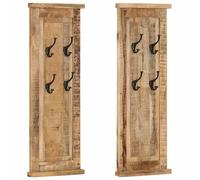 Vidaxl Coat Racks 2 Pcs Solid Wood Mango 38X100 Cm