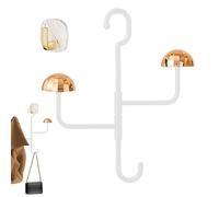 Coat Stand, 360 Degree Rotatable Freestanding Coat Rack, Adjustable, Without Falling Off. Freestanding Coat Stand with Three Arm Hooks, Space Saving Clothes Hanger Stand for