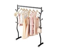 coat stand Hanging Hanger Floor Bedroom Simple Clothes Hanger Does Not Occupy Space At Bed End Clothes Coat Rack Small Clothes Rod Rack clothes rack(Black,Medium)