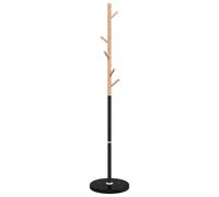 Coat Stand Rack Clothes Hanger Black Powder-coated Iron vidaXL