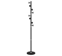Coat Stand Rack Clothes Hanger Black Powder-coated Iron vidaXL