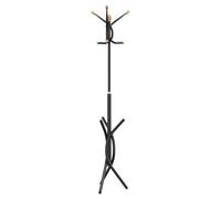Coat Stand Rack Clothes Hanger Black Powder-coated Iron vidaXL