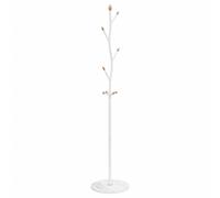 Coat Stand Rack Clothes Hanger White Powder-coated Iron vidaXL