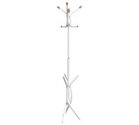 Coat Stand Rack Clothes Hanger White Powder-coated Iron vidaXL
