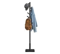 Coat Stand with 8 Hooks, Ink Black