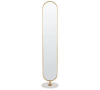 Coat Stand with Mirror MOODY 170 cm Metal Gold