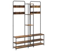 Coat Stand with Shoes Bench with Shelf Engineered Wood Rack Indoor vidaXL