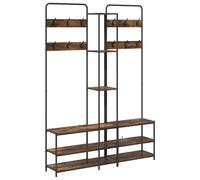 Coat Stand with Shoes Bench with Shelf Engineered Wood Rack Indoor vidaXL