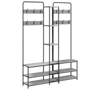 Coat Stand with Shoes Bench with Shelf Engineered Wood Rack Indoor vidaXL