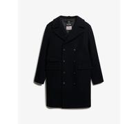 Superdry Merchant Wool Blend Long Coat Black 2XL Men