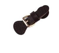 Coat Toggle Fastener, Pack of 5 Metal Magnetic Snap Fasteners and PU Leather Toggle Clasps in Beige(Dark Coffee)