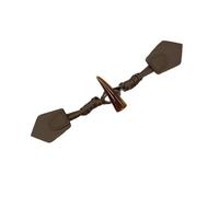 Coat Toggle Fastener, PU Leather Resin Horn Buttons 22cm Pack of 2-6 Pieces(Khaki B,22CM 5pcs)