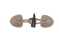 Coat Toggle Fastener, PU Leather Toggle Buttons Resin Horn Closures Pack of 10 for Jackets Coats DIY(3#)