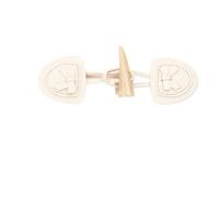 Coat Toggle Fastener, PU Leather Toggle Buttons Resin Horn Closures Pack of 10 for Jackets Coats DIY(4#)