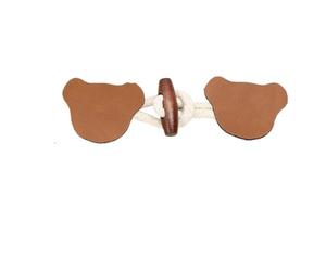 Coat Toggle Fastener, PU Leather Toggle Buttons Resin Horn Closures Pack of 10 for Jackets Coats DIY(9#)
