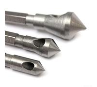 Coated Countersink Drill Bits Set, 6-Piece Deburring and Chamfering Cutting Tools for Metal, Wood, Plastic, Made of Bearing Steel, 5/64-15/64 to 3/16-17/32 Inch