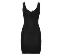 Coated Knit Mini Dress - female - Philipp Plein - Party Dresses - Black - M - Dresses M