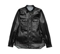 Coated Overshirt - male - Rick Owens - Denim Shirts - Black - M - Shirts M
