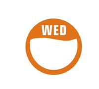 Coated Paper Weekday Stickers, Compact Round Labels for Journals, Calendars, Package Wrap, Notes and Planner Pages Weekday Label Roll Planner Journal Stickers Round Date Markers Schedule Labels Seals