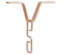 Coated Rain Chain Gutter Hanger with V-Shaped Structure, Gold | Stainless Steel Construction, Direct Gutter Connection, Optional Fastening for the Compatible Outlet Setup