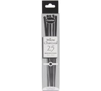 Coates 2-3 mm Diameter Thin Willow Charcoal, Pack of 25, Black