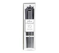 Coate's Willow Charcoal - Box of 10 Thin 10 Sticks