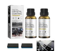 Coating Agent For Automotive Plastics,Crystal Coating Plastic Restoration,Long Duration Plastic Parts Refurbish Agent,Plastics Parts Crystal Coating,Interior Refurbish Agent for Cars,30 ML,2 Bottles