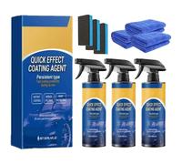 Coating Spray, Advanced Car Quick-Acting Coating Agent, Multi-Functional Renewal Formula, Waterless Wash Spray, Car Scratch Remover Wax Polish, Restores Shine & Gloss (3 Pcs)