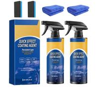 Coating Spray, Advanced Car Quick-Acting Coating Agent, Multi-Functional Renewal Formula, Waterless Wash Spray, Car Scratch Remover Wax Polish, Restores Shine & Gloss (2 Pcs)
