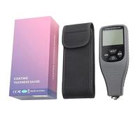 Coating Thickness Gauge - Digital Paint Thickness Gauge, Fe & NFe Probe, Large LCD with Backlight, 6 Point Calibration, Anti-Skid, Portable Depth Measurement Tool