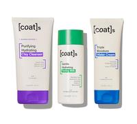 Coats Blemish Defence 3-Step Bundle for Oily Skin - Purifying Hydrating Clay Cleanser, Gentle Hydrating Toning Milk + Triple Moisture Water Cream - Helps Prevent Breakouts, Designed for Young Skin