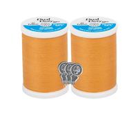 Coats & Clark Dual Duty XP All Purpose Sewing Thread - S910 4 Pack - 250 Yards Each Spool - Bundle with Bella's Crafts Needle Threaders (Mine Gold)