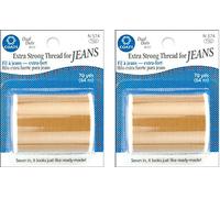 Coats & Clark Extra Strong Thread for Jeans, 70-Yard, Golden (2 Pack)