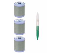 Coats & Clark Sewing Thread Dual Duty XP Fine Polyester Thread 225 Yards (3-Pack) Nugrey Bundle with 1 Artsiga Crafts Seam Ripper S940-0450-3P