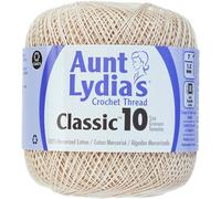Coats Crochet 154-226 Aunt Lydia's Crochet, Cotton Classic Size 10, Natural,154.0226