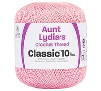 Coats Crochet 154-401 Aunt Lydia's Crochet, Cotton Classic Size 10, Orchid Pink, 235482