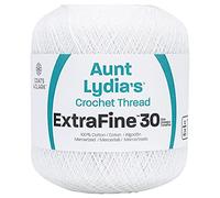 Coats Crochet 180.0201 Extra Fine Crochet Thread, 30, White