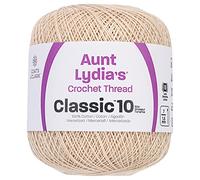 Coats Crochet Aunt Lydia's Crochet, Cotton Classic Size 10, Ecru