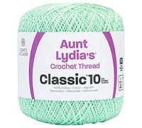 Coats Crochet Aunt Lydia's Crochet, Cotton Classic Size 10, Mint Green