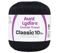Coats Crochet Classic Crochet Thread, 1 Pack, Black, 1050 Foot