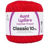 Coats Crochet Cotton Aunt Lydia CRO COTTN Atom RED