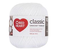 Coats Crochet Red Heart Classic Crochet Thread Size 10-White, Other, Multicoloured