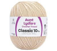 Coats Crochet Size 10 Aunt L'ydia's Classic Jumbo Thread, Natural